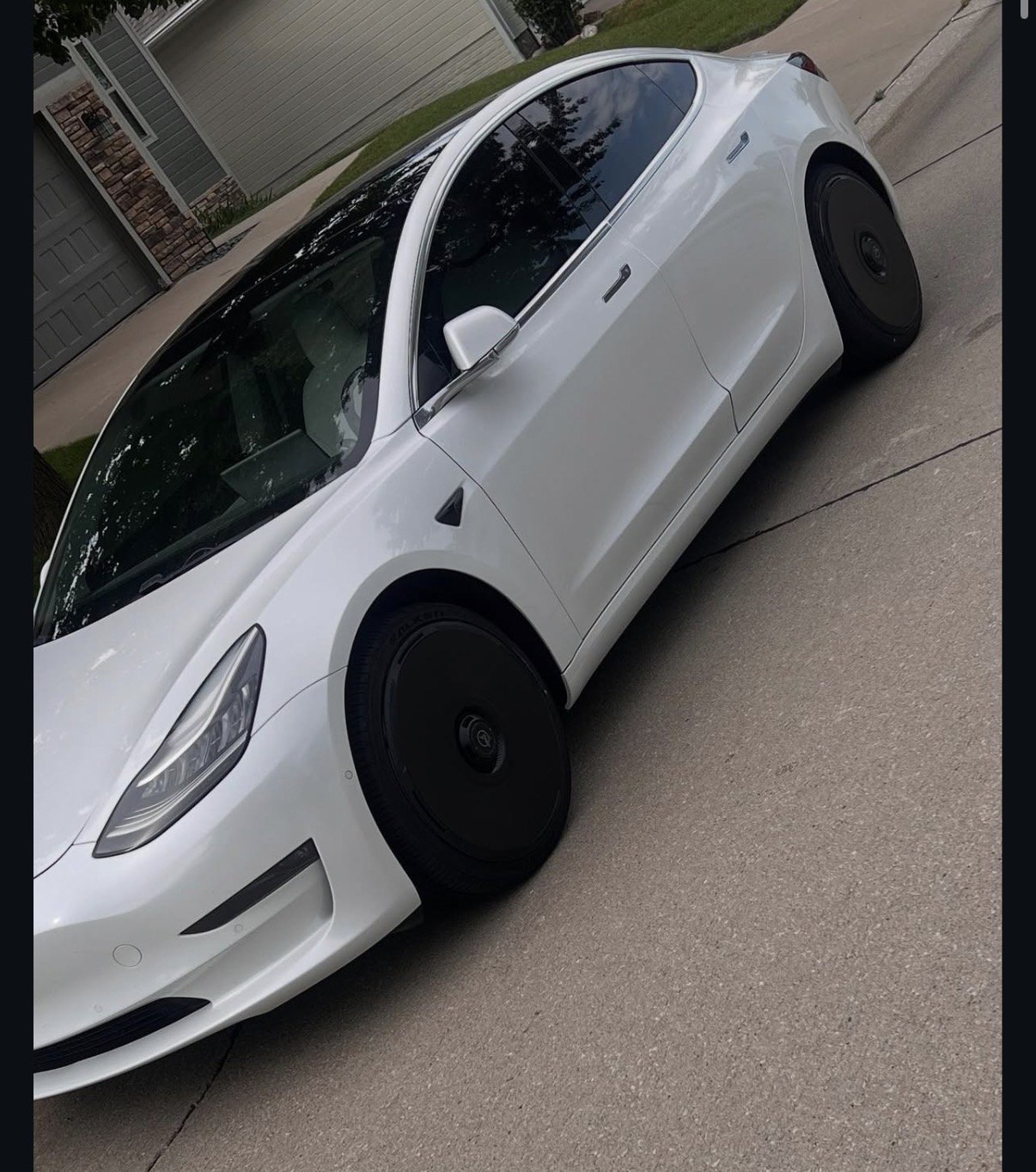 White Tesla Model 3 Performance